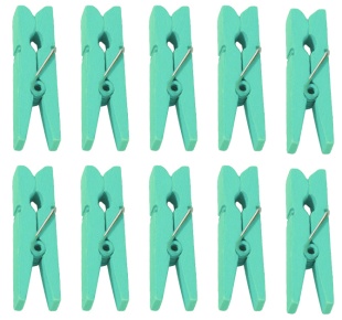 Декоративные прищепки, 3 см. Мятный, 20 шт.
